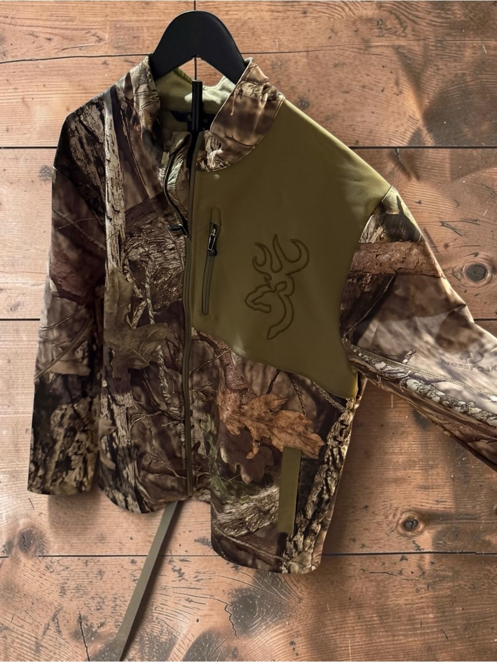 Browning Realtree Camo and Olive Green Men's Lightweight Hunting Jacket